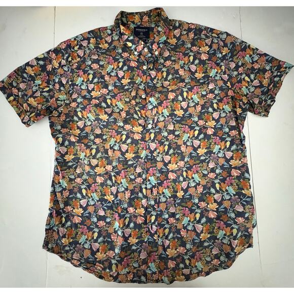 Men’s Springfield button down floral 2XL short sleeve - Picture 1 of 4